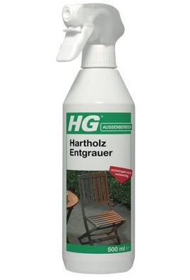 HG Hartholz Entgrauer 500 ml – ein Holzentgrauer, der stumpfes Hartholz wieder frisch