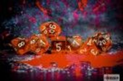 Translucent Orange/ white d6 dice w/ numbers