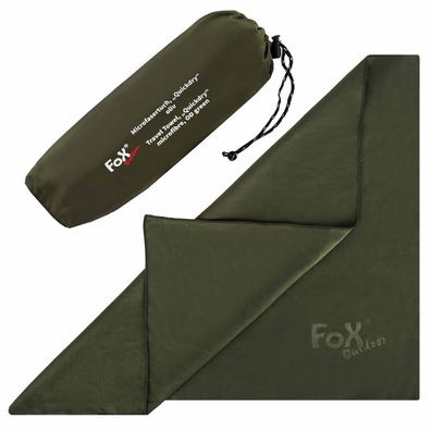 NEU Fox Outdoor Microfaser Tuch Quickdry Handtuch 130x80cm für Camping Survival