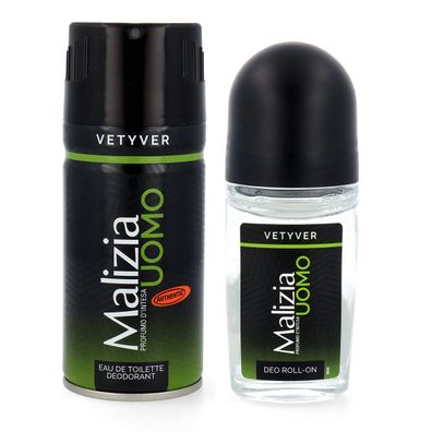 Malizia UOMO Vetyver Deodorant 150 ml & Deo Roll-On 50 ml