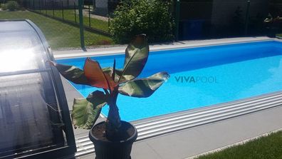 PP Skimmer Pool 6,5x3x1,5 m Schwimmbecken SET Gartenschwimmbad Vivapool