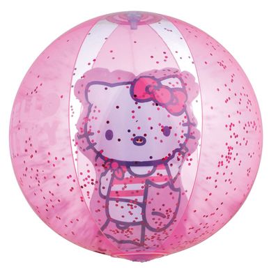 Happy People - Strandball - Hello Kitty mit 3D Motivfigur (29cm) Wasserball Ball