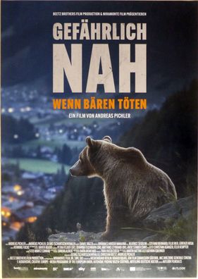 Gefährlich nah - Wenn Bären töten -Original Kinoplakat A1-Andreas Pichler- Filmposter