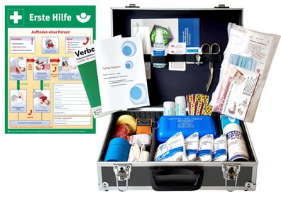 Sport-Betreuer-Koffer zur Behandlung von Sport-Verletzungen + Aushang