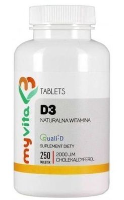 MyVita Vitamin D3 2000 I.E. Tabletten - 250 Stk. Bio-Qualität