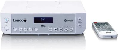 Lenco KCR-200 Küchenradio mit DAB Unterbauradio Bluetooth weiß