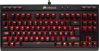 Corsair K63 LED MX RED Gaming Tastatur (DE) kabelgebunden beleuchtet schwarz