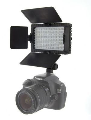 Falcon Eyes LED Kameralampe Set Dimmbar DV-160V-K2 inkl. Akku