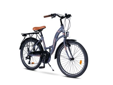 28" Zoll Alu City Bike Mädchen Fahrrad Aluminium Shimano 21 Gang RH 51cm