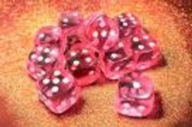 Translucent Mini-Polyhedral Pink/ white 7-Die Set