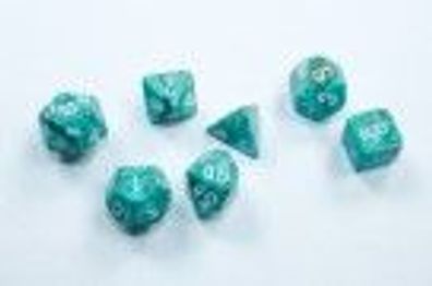 Marble Mini-Polyhedral Oxi-Copper/ white 7-Die Set