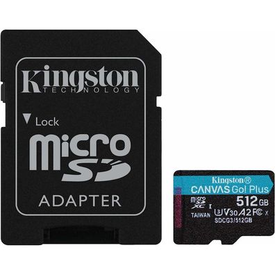 Canvas Go! Plus 512 GB microSDXC (schwarz, UHS-I U3, Class 10, V30, A2)
