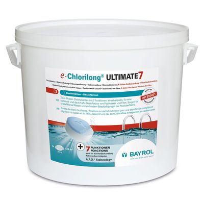 Bayrol e-Chlorilong Ultimate 7 10,2kg 300g-Tabletten 7-fach-Funktion Wasserpflege