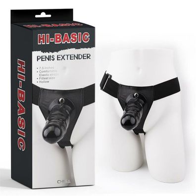 Strap-On Harness mit hohlem Dildo Penis Extender 7.5