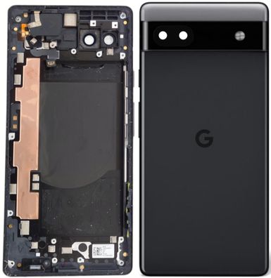Original Google Pixel 6a Gehäuse Akkudeckel Backcover Rückseite Schwarz Gut