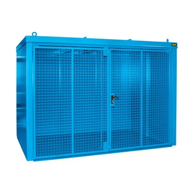 Bauer Gasflaschen-Container GFC-B M5, Lichtblau fuer 96x Gasflaschen ß 230 mm