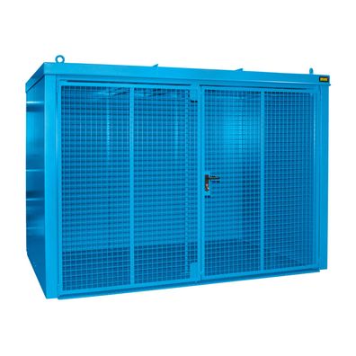 Bauer Gasflaschen-Container GFC-B M4, Lichtblau fuer 60x Gasflaschen ß 230 mm