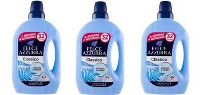 FELCE Azzurra Flüssigwaschmittel classic für 32 Waschladungen 3 x 1595ml