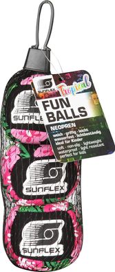 Sunflex Funbälle Tropical Flower | Werfen Fangen Wurfspiel Bälle Outdoor Miniball ...