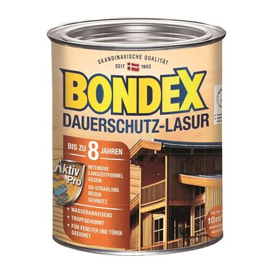 BONDEX Dauerschutz- LASUR- 0.75 LTR Wetterschutzlasur Fenster & Türenlasur