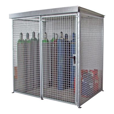 Bauer Gasflaschen-Container GFC-M2/ D, mit Dach und Fluegeltor fuer 48x Gasflaschen Ã