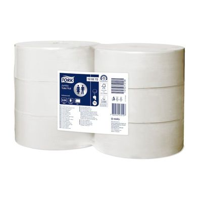 Tork 120272 Jumbo Toilettenpapier Advanced T1 2-lagig | Karton (6 Packungen)