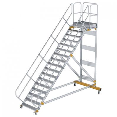 MUNK Plattformtreppe fahrbar 45EUR Stufenbreite 1000mm 17 Stufen