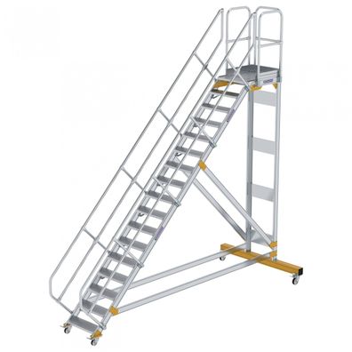 MUNK Plattformtreppe fahrbar 45EUR Stufenbreite 600mm 17 Stufen