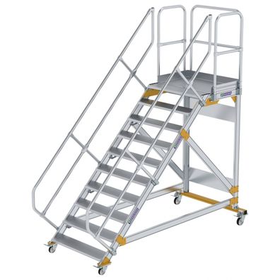 MUNK Plattformtreppe fahrbar 45EUR Stufenbreite 1000mm 10 Stufen