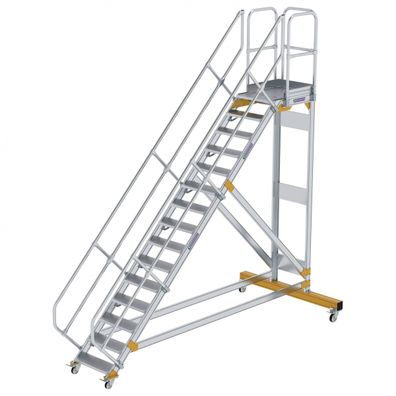 MUNK Plattformtreppe fahrbar 45EUR Stufenbreite 600mm 15 Stufen
