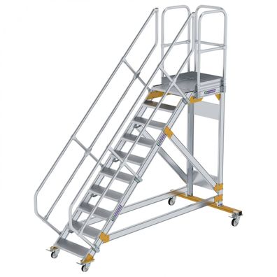 MUNK Plattformtreppe fahrbar 45EUR Stufenbreite 600mm 10 Stufen