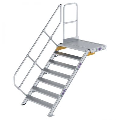 MUNK Treppe mit Plattform 45EUR inkl. einen Handlauf, 1000mm Stufenbreite, 7 Stufen