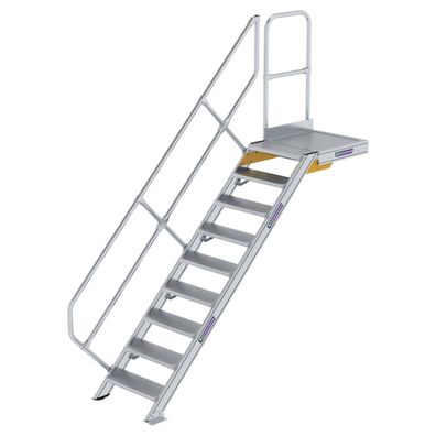 MUNK Treppe mit Plattform 45EUR inkl. einen Handlauf, 600mm Stufenbreite, 9 Stufen