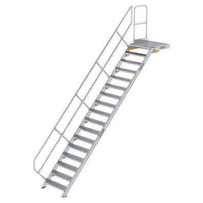 MUNK Treppe mit Plattform 45EUR inkl. einen Handlauf, 800mm Stufenbreite, 17 Stufen