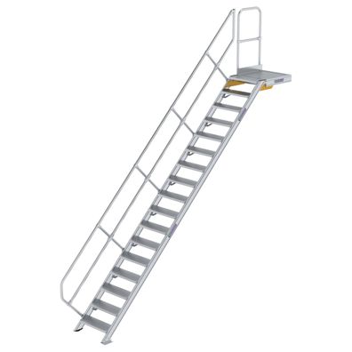 MUNK Treppe mit Plattform 45EUR inkl. einen Handlauf, 600mm Stufenbreite, 17 Stufen
