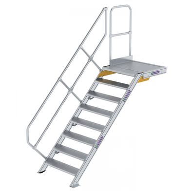 MUNK Treppe mit Plattform 45EUR inkl. einen Handlauf, 800mm Stufenbreite, 8 Stufen
