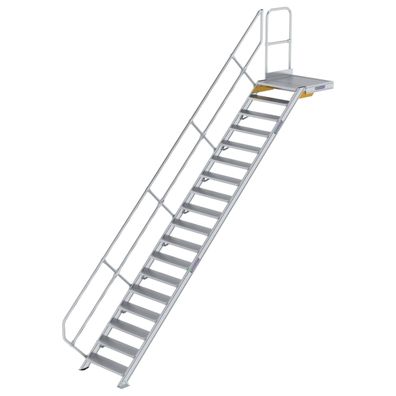 MUNK Treppe mit Plattform 45EUR inkl. einen Handlauf, 800mm Stufenbreite, 18 Stufen