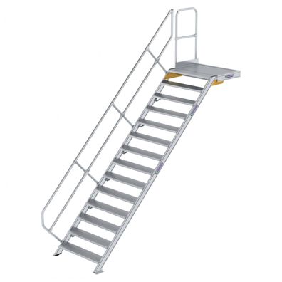 MUNK Treppe mit Plattform 45EUR inkl. einen Handlauf, 1000mm Stufenbreite, 14 Stufen