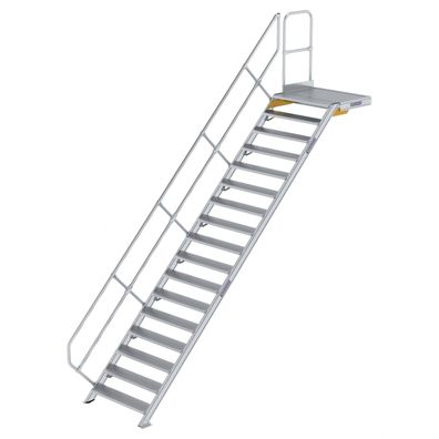 MUNK Treppe mit Plattform 45EUR inkl. einen Handlauf, 1000mm Stufenbreite, 17 Stufen