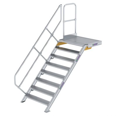 MUNK Treppe mit Plattform 45EUR inkl. einen Handlauf, 1000mm Stufenbreite, 8 Stufen