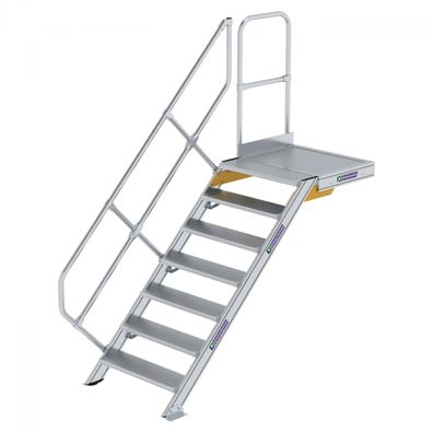 MUNK Treppe mit Plattform 45EUR inkl. einen Handlauf, 800mm Stufenbreite, 7 Stufen