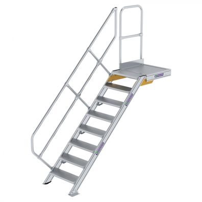 MUNK Treppe mit Plattform 45EUR inkl. einen Handlauf, 600mm Stufenbreite, 8 Stufen