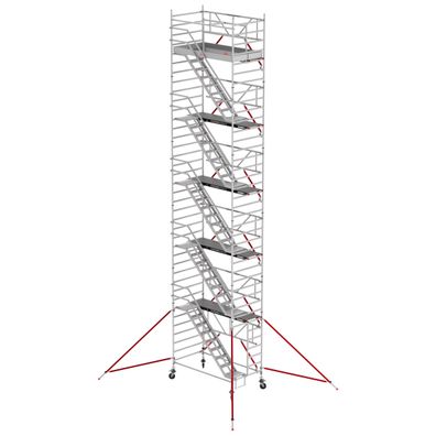 Altrex Treppengeruest RS Tower 53-S Aluminium Safe-Quick mit Holz Plattform 12,20m A