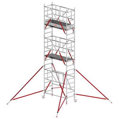 Altrex Klappgeruest RS Tower 54 Aluminium Holz-Plattform 0,75x1,85m mit Safe-Quick 6