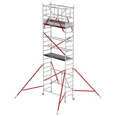 Altrex Klappgeruest RS Tower 54 Aluminium Holz Plattform 0,75x1,85m ohne Safe-Quick