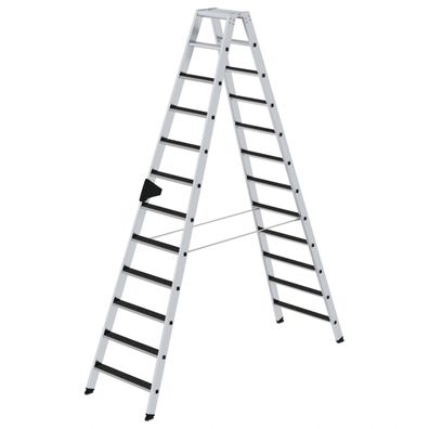 MUNK Stehleiter beidseitig begehbar mit clip-step R13 2x12 Stufen
