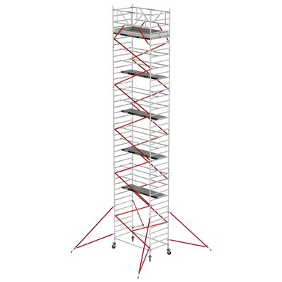 Altrex Fahrgeruest RS Tower 52 Aluminium mit Holz-Plattform 13,20m AH 1,35x2,45m