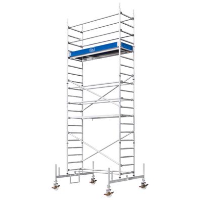 Iller Fahrgeruest mit Fahrbalken 2,20x0,75m und 200mm Rollen spindelbar 6,55m AH