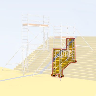 Layher Uni Leicht Erweiterung Treppen-Kit Typ2 mit 2 Durchgaengen