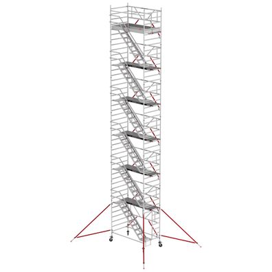 Altrex Treppengeruest RS Tower 53-S Aluminium Safe-Quick mit Holz Plattform 14,20m A